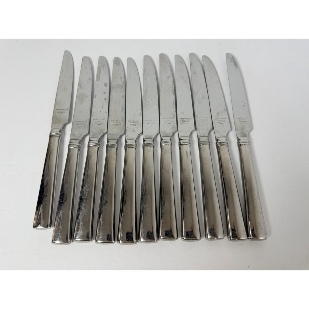 Reed & Barton Perspective Stainless Dinner Knives Lot Of 11 Replacements